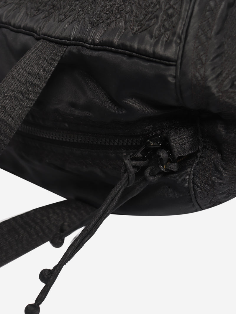 Tamasha black embroidered nylon top handle bag - view 7