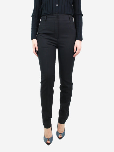 Black slim-fit wool trousers - size UK 10 Trousers Saint Laurent 