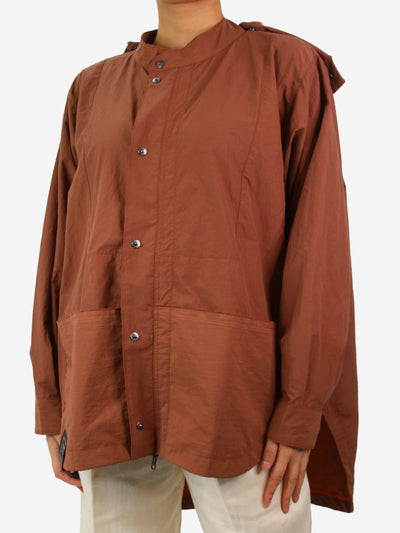 Brown oversized rain jacket - size UK 10 Coats & Jackets Kimonorain 