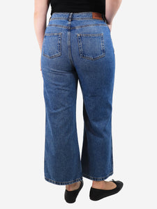 Sezane Blue wide-leg jeans - size UK 12