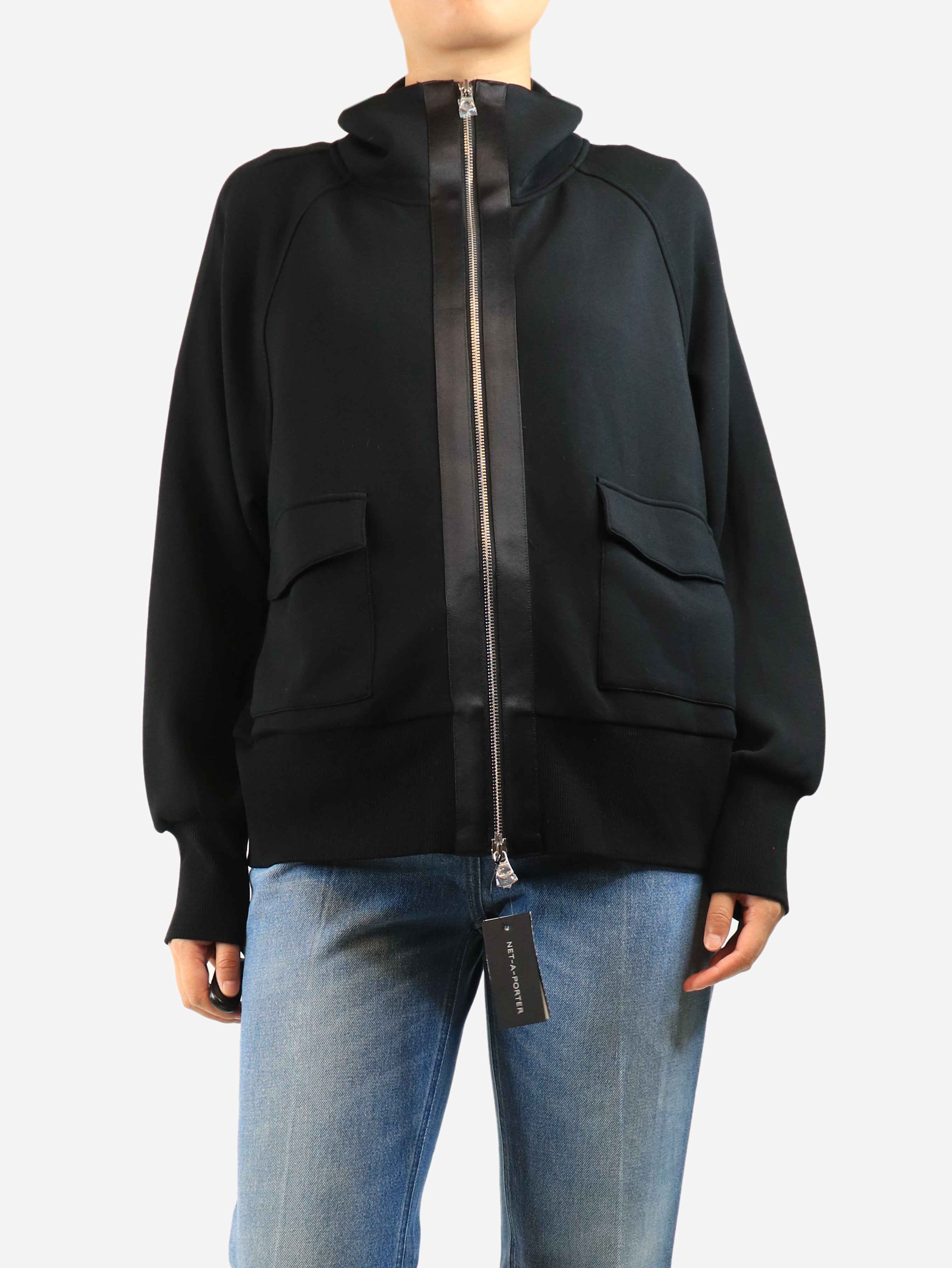 Black Roxbury zip through jacket - size L