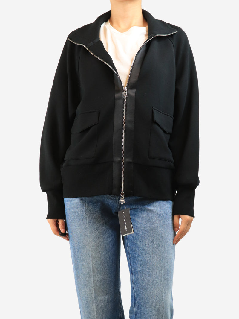 Black Roxbury zip through jacket - size L