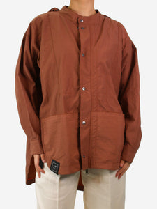Kimonorain Brown oversized rain jacket - size UK 10