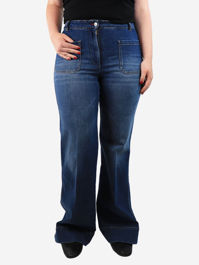 Blue wide leg jeans - size UK 12 Trousers Victoria Beckham 