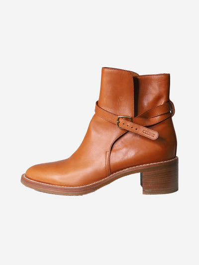Tan leather ankle boots - size EU 40 Boots Celine 
