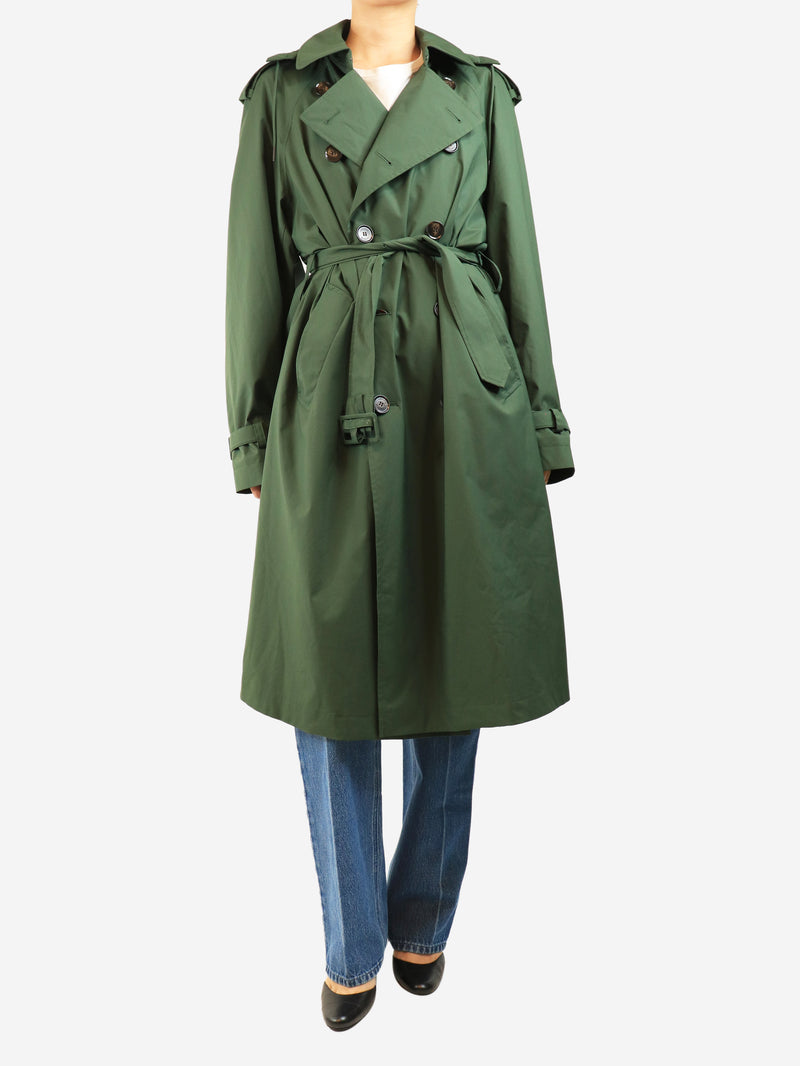 Dark green nylon trench coat - size M