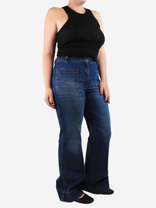 Victoria Beckham Blue wide leg jeans - size UK 12