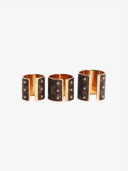 Brown Monogram ring set alternate image