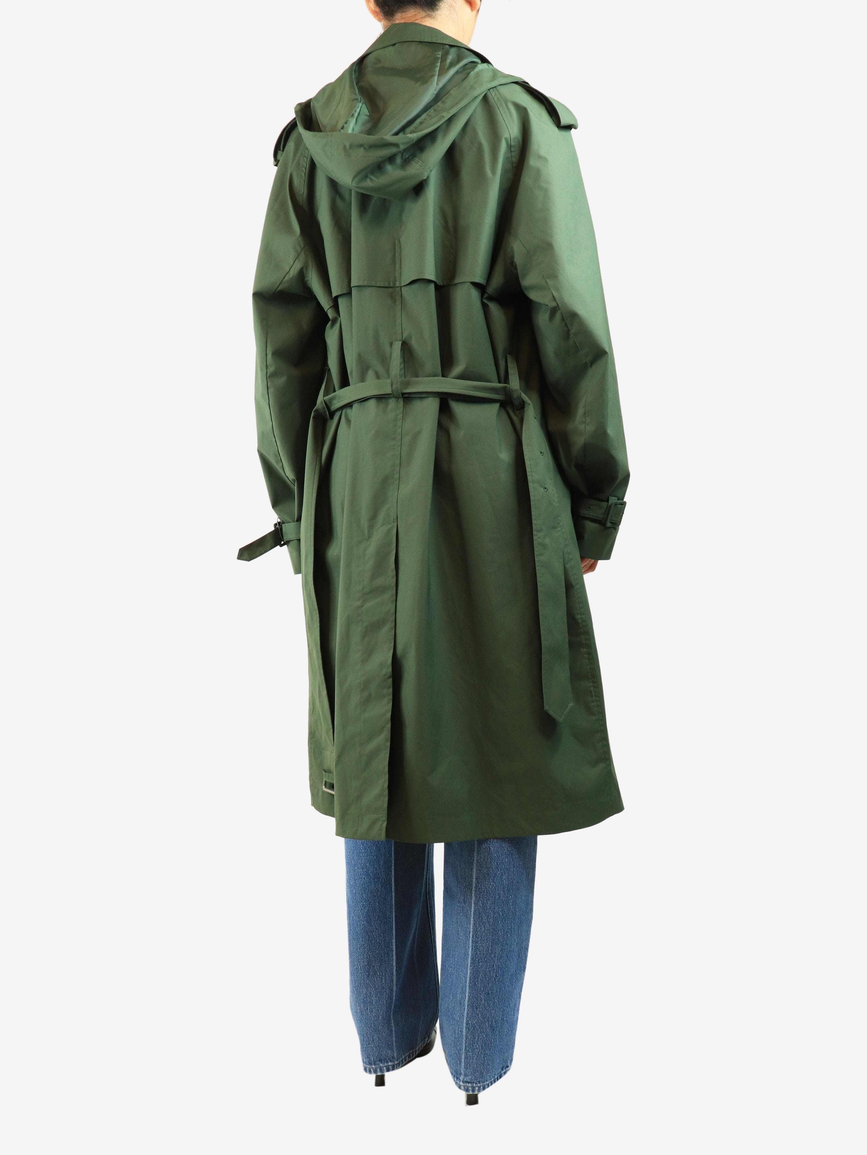 Dark green nylon trench coat - size M – Sign of the Times