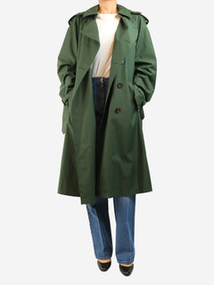 Dark green nylon trench coat - size M