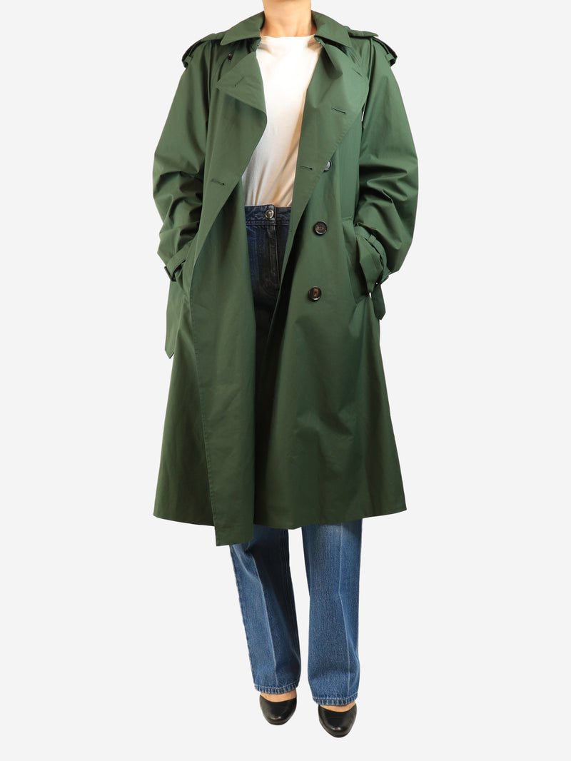 Dark green nylon trench coat - size M