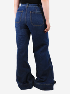 G. Blue wide-leg jeans - size UK 12