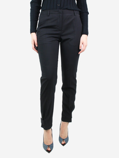 Black elasticated trousers - size UK 10 Trousers Prada 