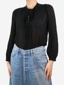 Isabel Marant Etoile Black sheer blouse - size UK 8