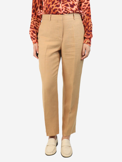 Brown flax trousers - size UK 12 Trousers Loro Piana 