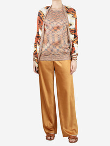 Missoni Orange striped sleeveless top and cardigan set - UK 8