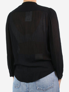Isabel Marant Etoile Black sheer blouse - size UK 8