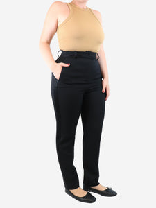 Versace Black tapered trousers - size UK 12