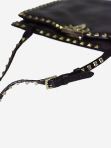 Valentino Black Rockstud top handle bag