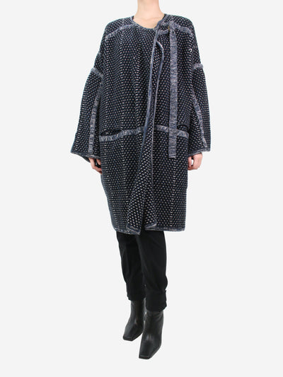 Navy wool-blend oversized cardigan - size XS Coats & Jackets Chloe 
