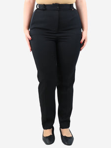 Versace Black tapered trousers - size UK 12