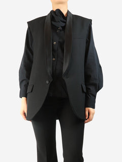 Black wool-blend waistcoat - size M Coats & Jackets Rabens Saloner 