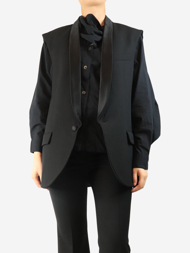 Black wool-blend waistcoat - size M Coats & Jackets Rabens Saloner 