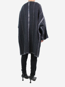 Chloe Navy wool-blend oversized cardigan  - size XS