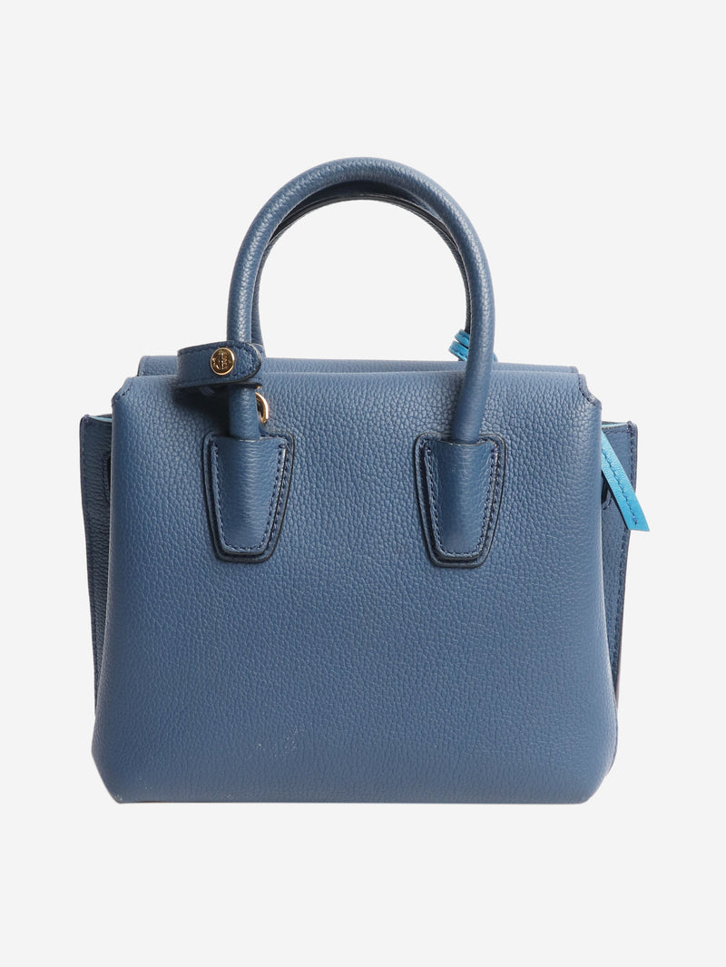 Blue leather top handle bag Top Handle Bags MCM 