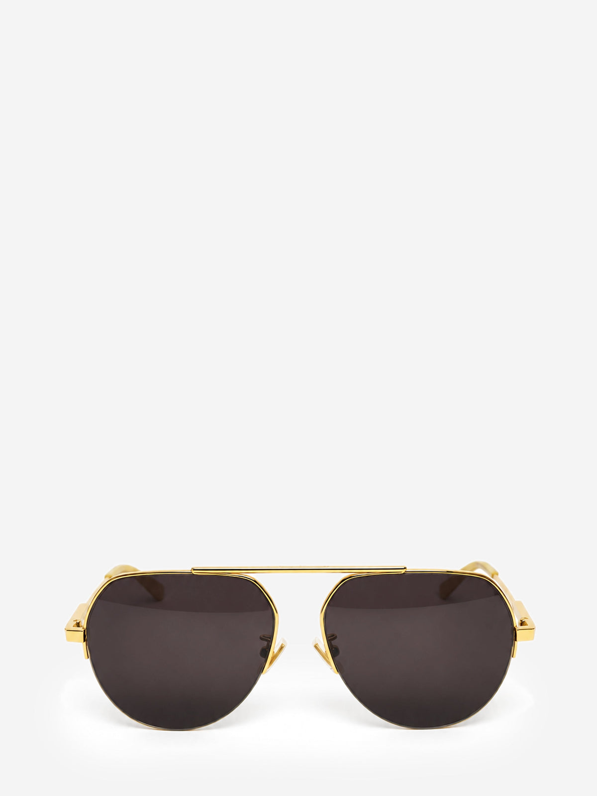 Gold half-rim aviator sunglasses Sunglasses Bottega Veneta 