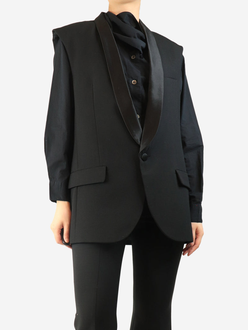 Black wool-blend waistcoat - size M Coats & Jackets Rabens Saloner 