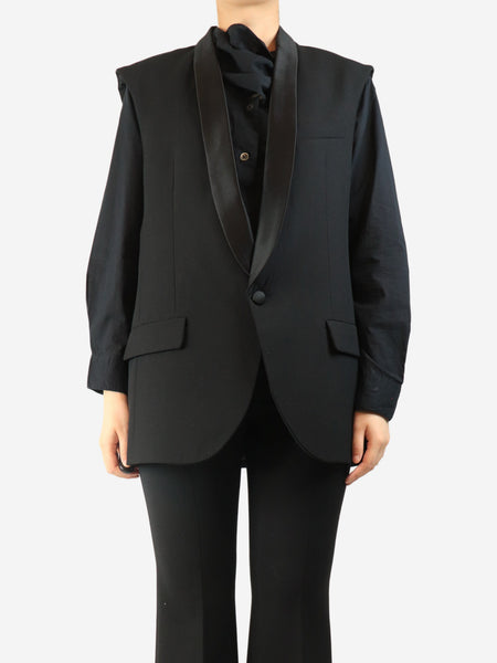 Black wool-blend waistcoat - size M product image