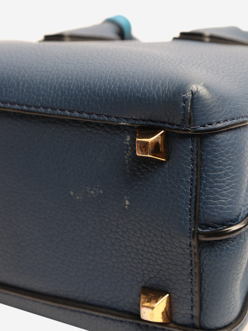 Blue leather top handle bag Top Handle Bags MCM 
