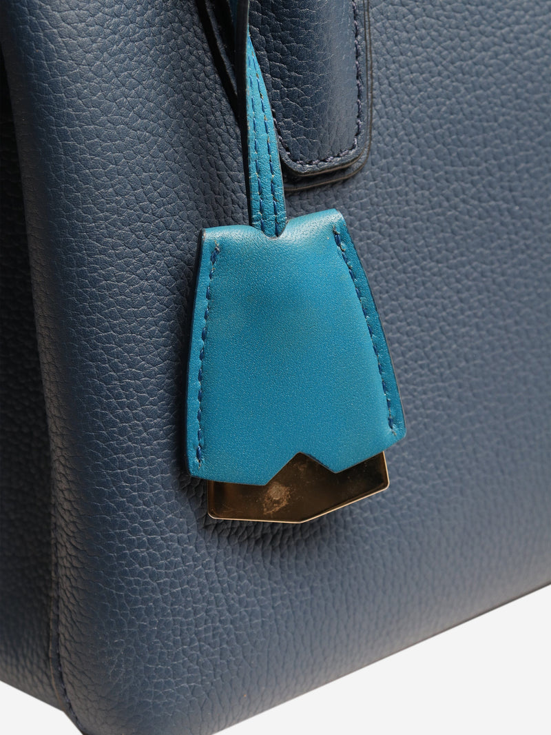 Blue leather top handle bag Top Handle Bags MCM 
