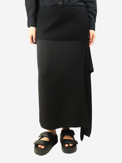 Black asymmetric midi skirt - size UK 14 Skirts Jil Sander 