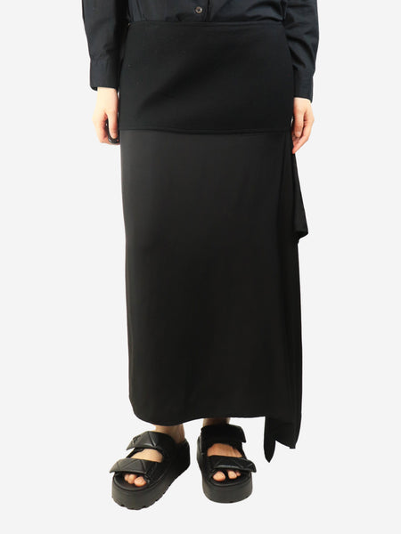 Black asymmetric midi skirt - size UK 14 product image
