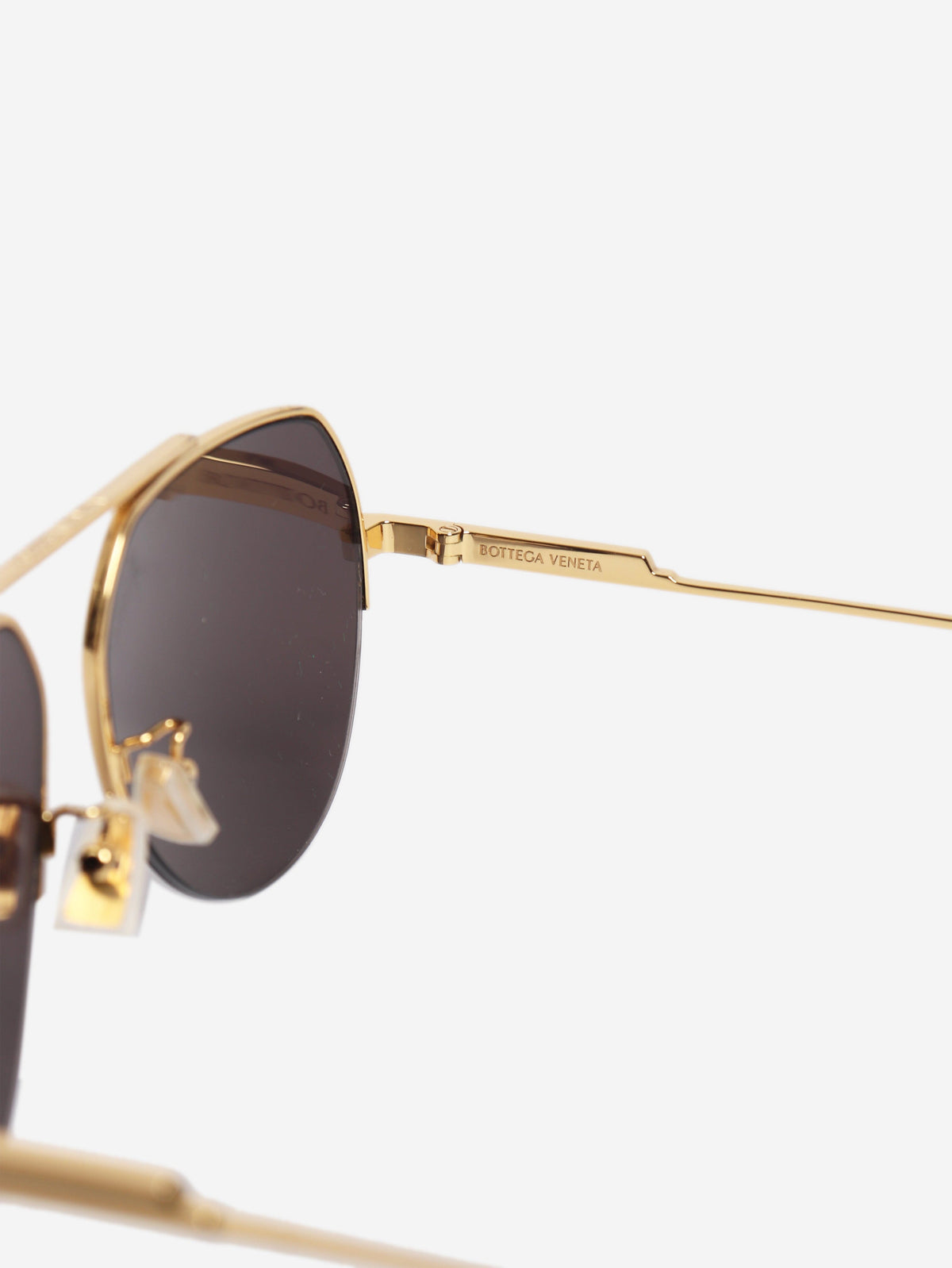 Gold half-rim aviator sunglasses Sunglasses Bottega Veneta 