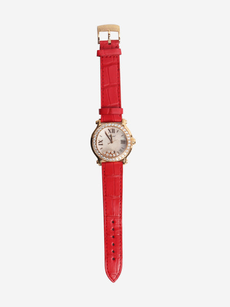 18k Yellow gold Happy Sport Floating Diamonds watch product image