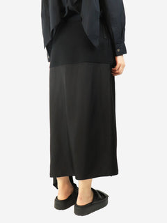 Black asymmetric midi skirt - size UK 14 Skirts Jil Sander 