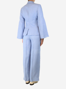 The Fold Blue linen 2 piece suit - size UK 8