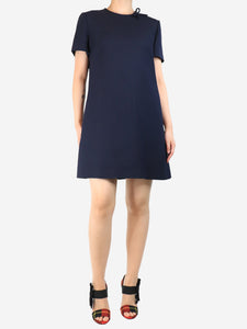 Valentino Navy blue crepe mini dress - size UK 14