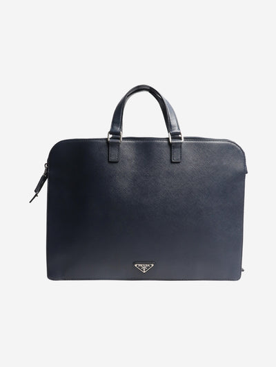 Navy leather briefcase Luggage & Travel Bags Prada 