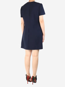 Valentino Navy blue crepe mini dress - size UK 14
