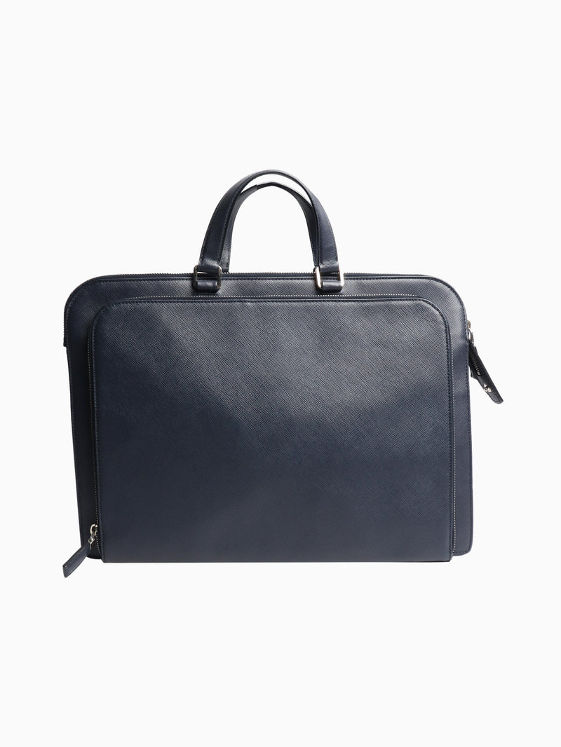 Navy leather briefcase Luggage & Travel Bags Prada 