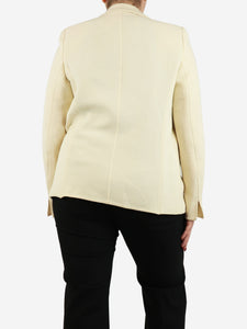 Akris Cream stud-closure jacket - size UK 14