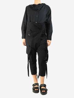 Black drop-crotch trousers - size UK 12 Trousers Balmain 