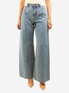 Blue cut out detail denim jeans - size UK 14