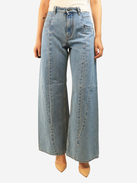 Blue cut out detail denim jeans - size UK 14 product image