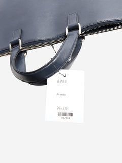 Navy leather briefcase Luggage & Travel Bags Prada 