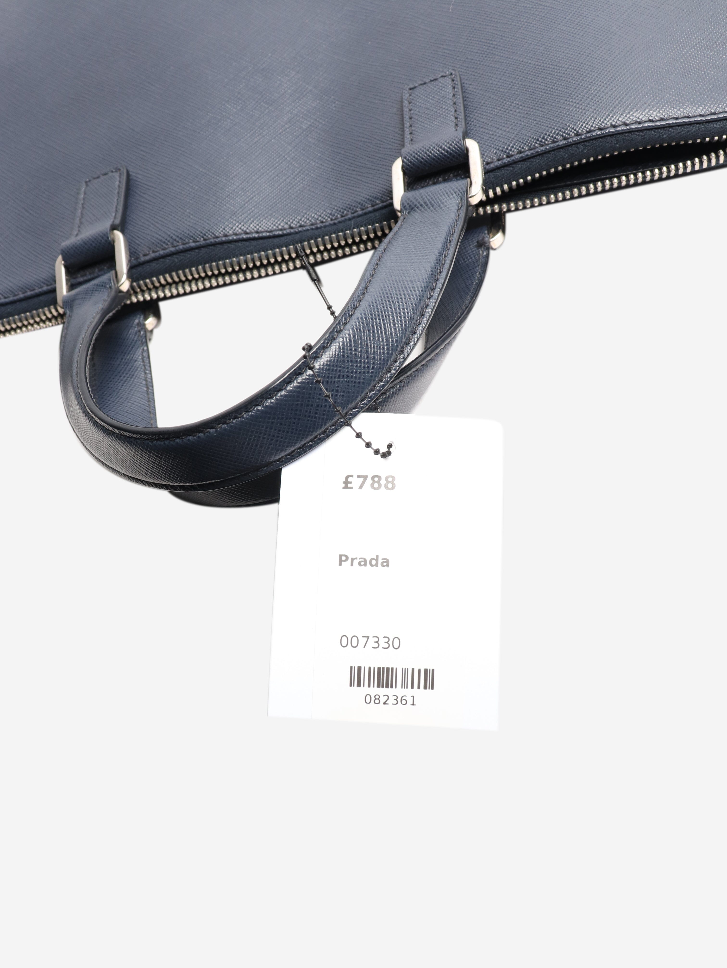 Navy leather briefcase Luggage & Travel Bags Prada 